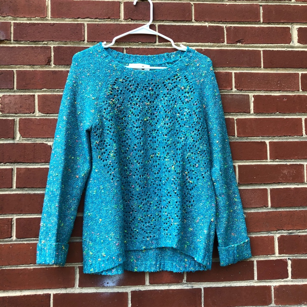 Blue Sweater with Multi color details